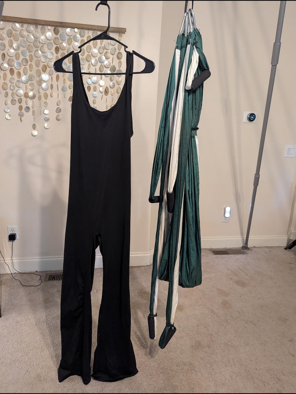 OTOS yoga open back black Women's Wide-Leg Jumpsuit